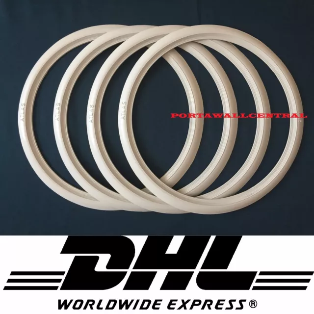 16" Motorcycle Whitewall Tire insert Trim Set 4pcs chopper bobber Free shipping