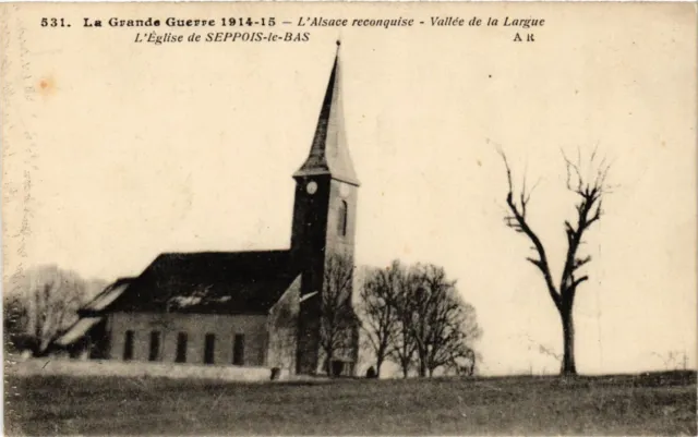 CPA AK Militaire - L'Alsace Reconquise - Seppois-le-Bas - L'Eglise (697401)