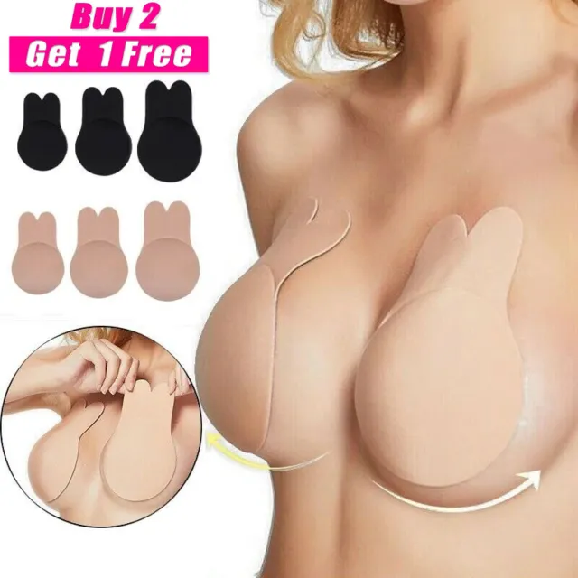 Silicone Bra Self Adhesive Push Up Strapless Invisible Pasties Cover Breast Lift