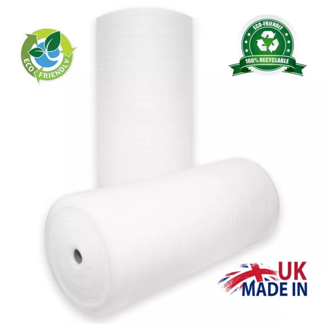 ECO-FRIENDLY JIFFY FOAM WRAP ROLLS 1mm, 1.5mm, 2.5mm & 4mm - ALL WIDTHS/SIZES