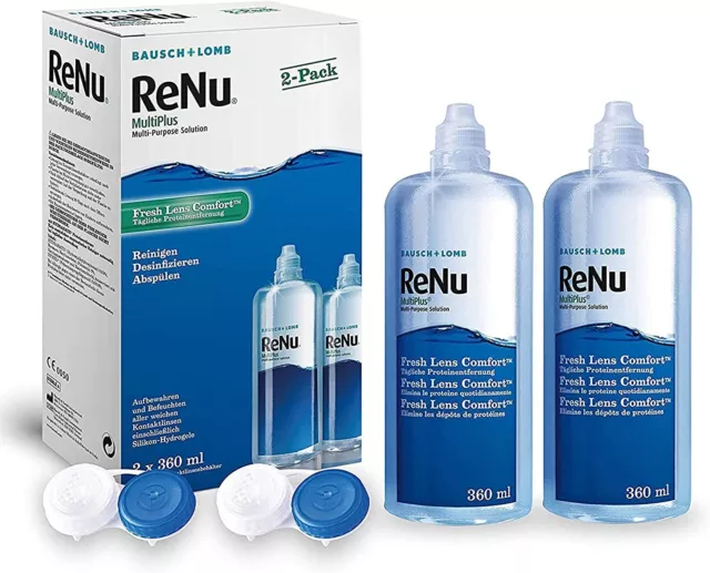 Bausch + Lomb ReNu Multiplus Kombilösung - weiche Kontaktlinsen, 2 x 360 ml