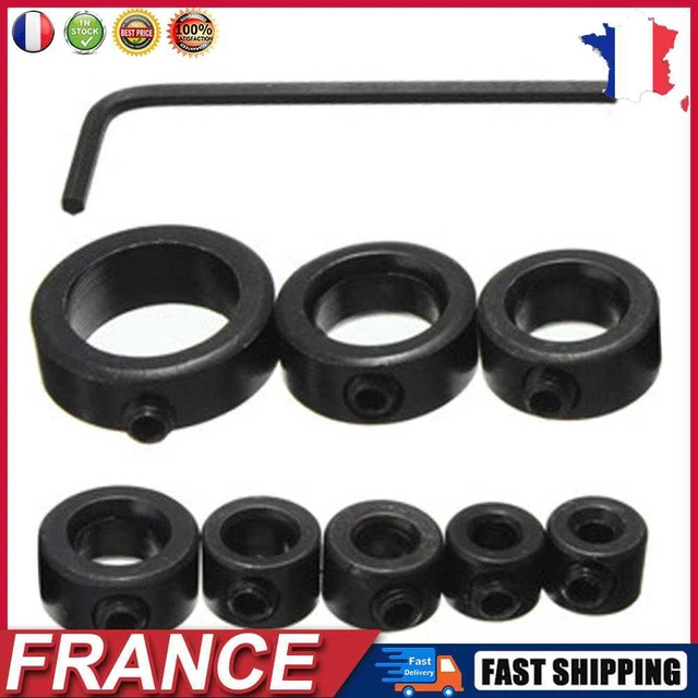 8Pcs Woodworking Drill Bit Depth Stop Collars Ring Positioner Drill Locator fr