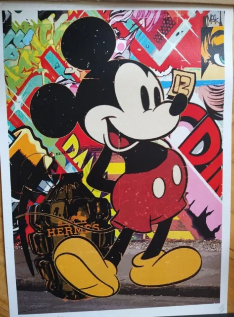 Death NYC Lithographie - lt. - handsigniert - Popart - Streetart - Micky Mouse