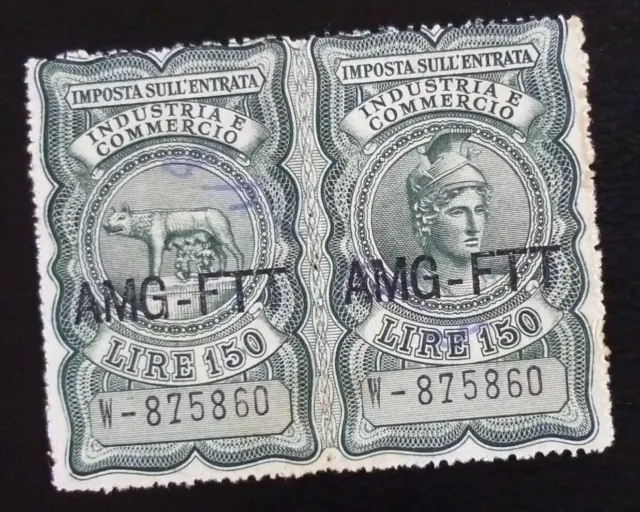 Trieste - Italy - Yugoslavia - AMG FTT Revenue Stamp - 150 Lire A19