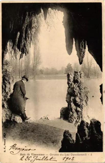 CPA AK PARIS 12th Bois de VINCENNES Grotte du Lac Daumesnil (672506)