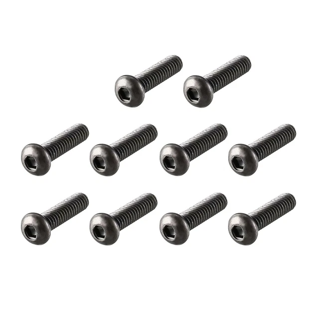 M2X8mm 10,9 Acier Alliage Prise Ronde 100pcs Boulon vis hexagonale tête DIN