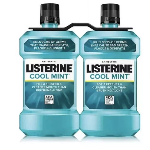 Listerine Cool Mint Antiseptic Mouthwash (1.5L, 2 pk.)