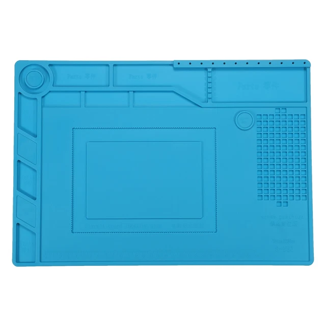 Silicone Soldering Mat Magnetic S150 Heat Insulation 932°F 15.4" x 10.6"