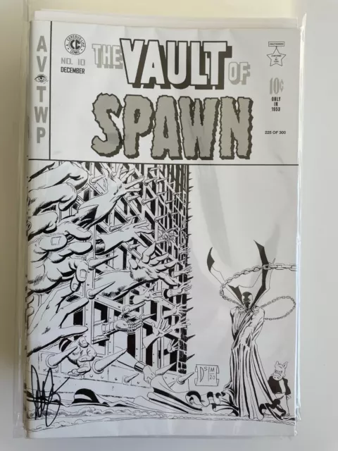 Remastered Spawn 10 CEREBUS Todd McFarlane & Dave Sim Art VF+ platinum signed
