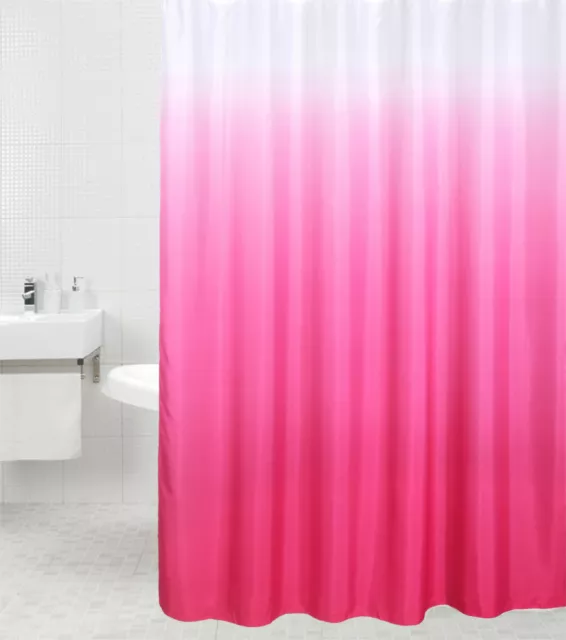 Duschvorhang Textil Wannenvorhang Badewannenvorhang Anti Schimmel Effekt Pink
