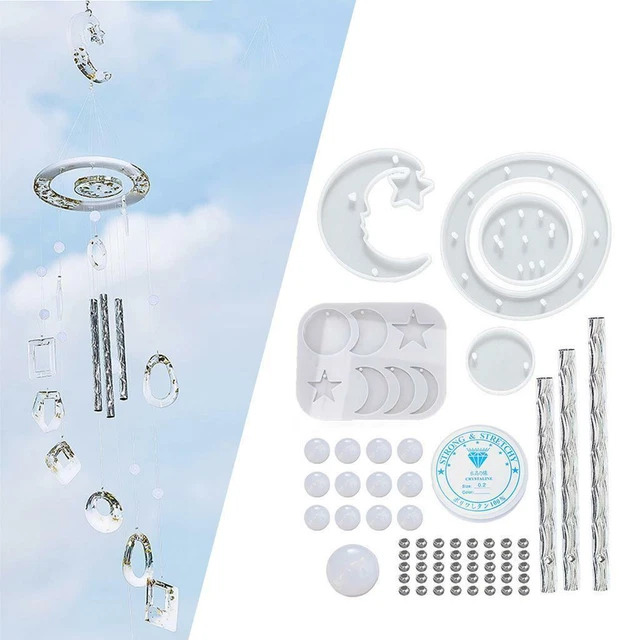 Silikon Windspiele Epoxy Formen Gießen Stern Mond Schmuck Machen Wind Glocke