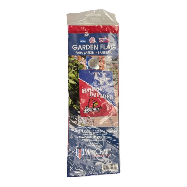 Kentucky Wildcats UK Louisville Cardinals UL House Divided Flag 11 x 15 vertical