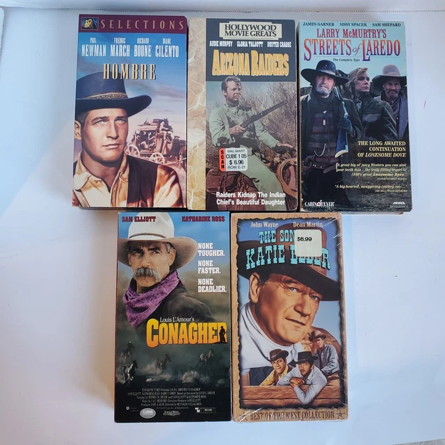 WESTERN VHS TAPES Lot Of 5 Two are still New John Wayne, Aude Murphy