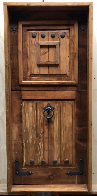 Rustic reclaimed solid Doug Fir DUTCH door glass U choose dimension storybook