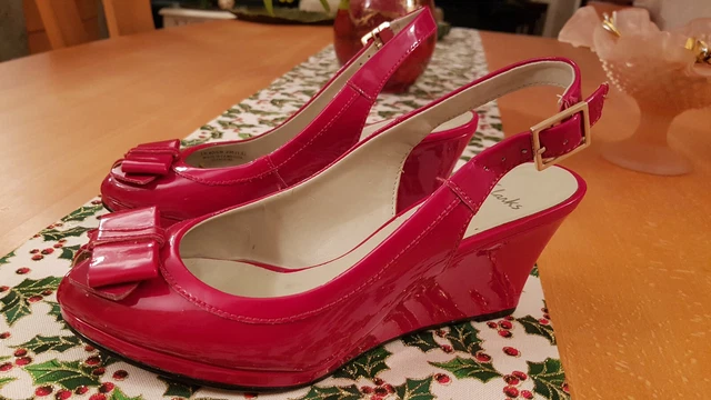 Escarpin compensé rouge top