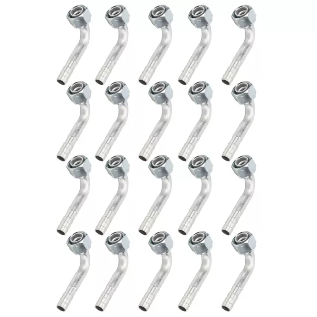 20 Pcs 5/8in Air Conditioning Hose Fitting Aluminum Air Conditioning 90 Degree