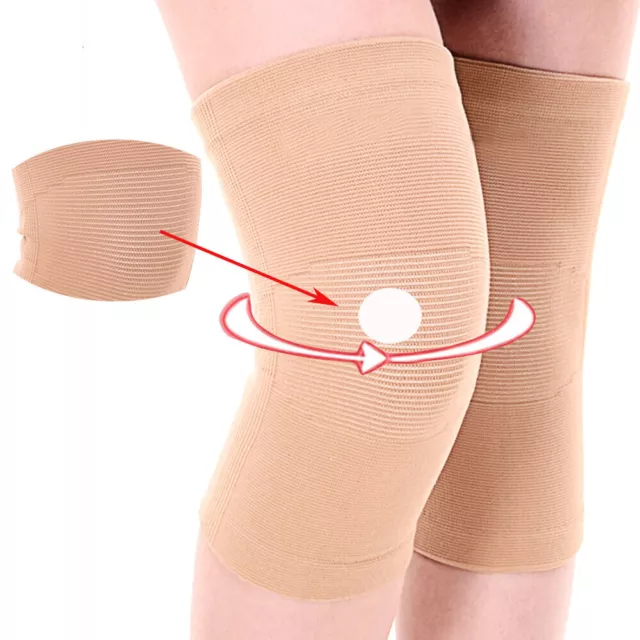 2x Knee Support Compression Sleeve Brace Patella Arthritis Pain Relief Gym UK