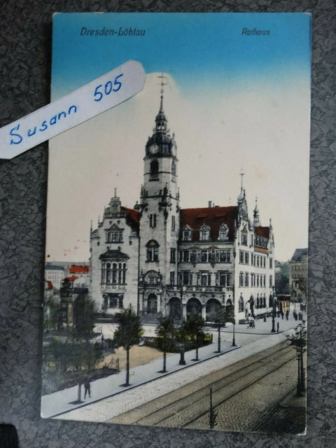 alte Ansichtskarte Dresden Löbtau Rathaus Kunstverlag Carl Döge