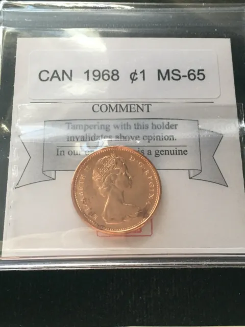 1968  Coin Mart Graded Small One Cent **MS-65**