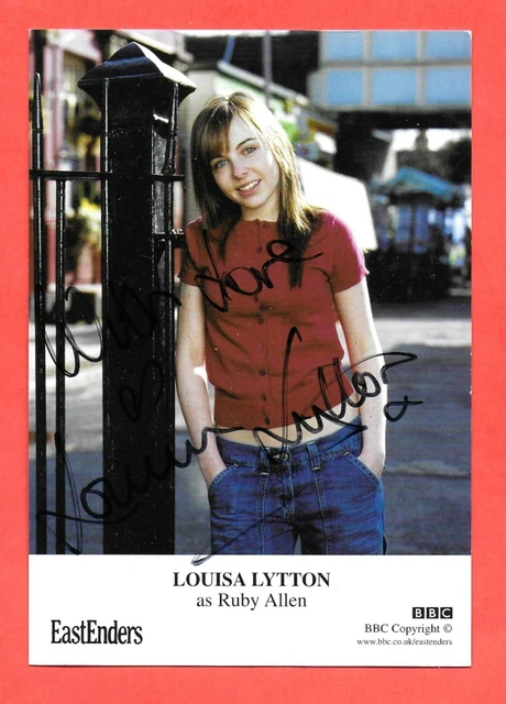 Louisa Lytton as Ruby Allen Signed EastEnders Photocard