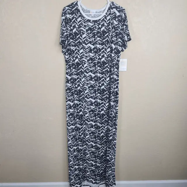 NEW WOMEN'S LULAROE Maria Gray Black Animal Print Long Maxi Dress Plus Size  3Xl $54.99 - PicClick