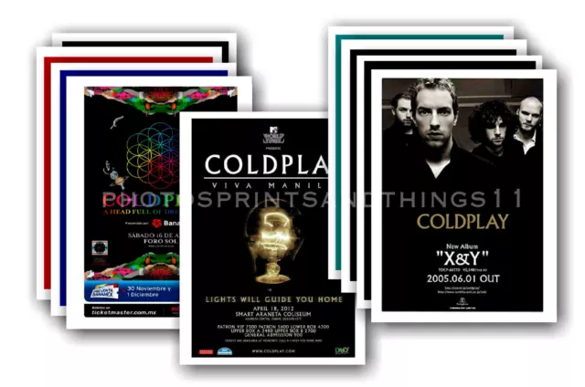 COLDPLAY - 10 promotional posters  collectable postcard set # 2