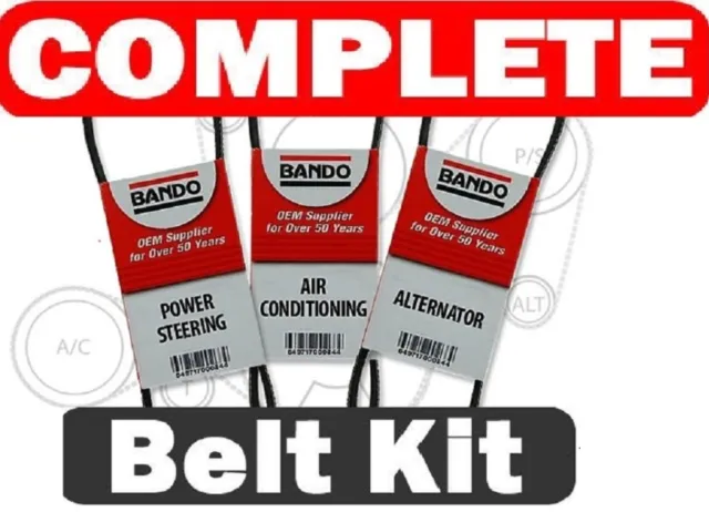 Drive Belt Kit fits Acura 3.5 RL 1996 2004 Alternator-A/C Power Steering 3pcs