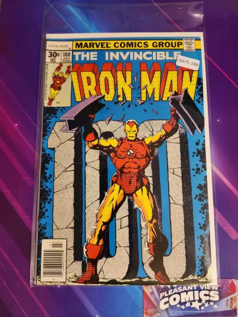 Iron Man #100 Vol. 1 High Grade Newsstand Marvel Comic Book Cm75-188