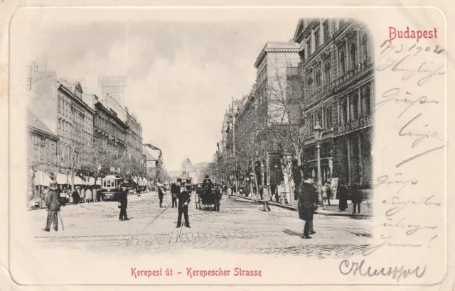 AK Budapest, Kerepescher Strasse, 1902 Ungarn