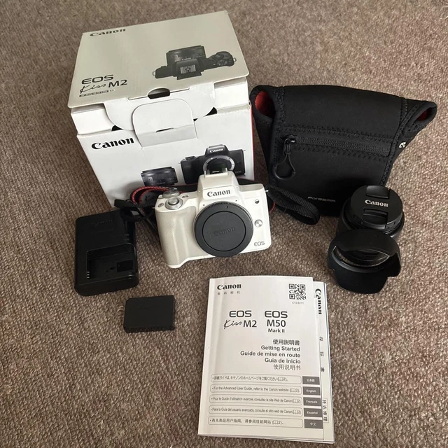 CANON EOS KISS M2 Mirrorless Camera White with 32GB Card CANON EOS KISS M2 Mirrorless Camera White with 32GB Card