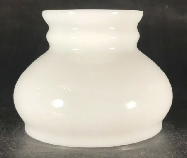 New 4" Opal Glass Miniature White Kerosene Oil Student Lamp Shade, USA, #4S107