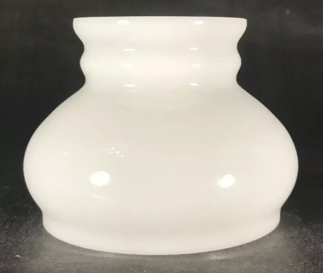 New 4" Opal Glass Miniature White Kerosene Oil Student Lamp Shade, USA, #4S107