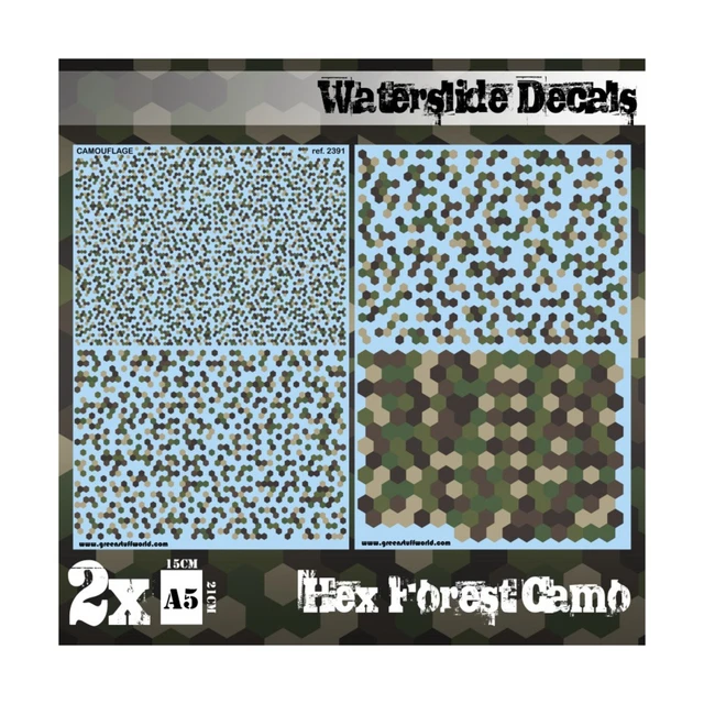 Green Stuff World Decals Hex Forest Camo New