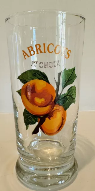 Williams Sonoma Harvest Market Apricot /Abricots Fruit Label Glass “Pristine!”