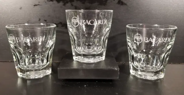 Lot of 3 Bacardi Run Drinking Glasses