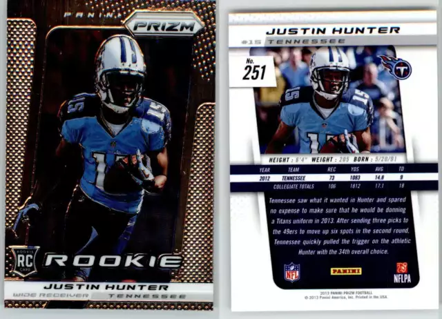 Justin Hunter 2013 Prizm #251 Titans RC Rookie