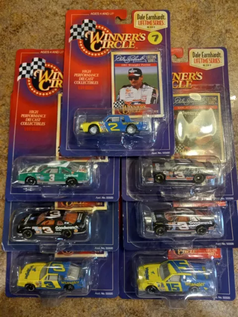 Nascar Winners Circle, Lifetime Series 1:64 Scale, Dale Earnhardt, Lot of 7