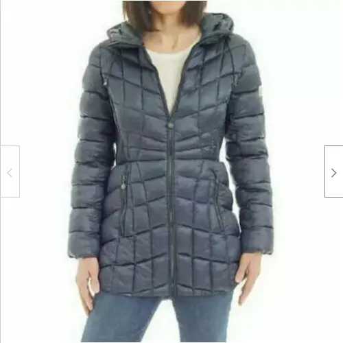 Bernardo Women's Quilted Packable Jacket (Ice Cove Blue Small) Nwt
