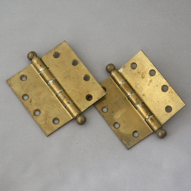 Pair Ball Finial 4.5'' Hinges