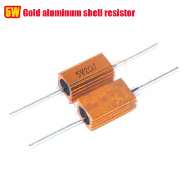 5W/10W/25W/50W/100W/200W/300W/500W Golden Aluminium Load Resistor Wirewound RX24