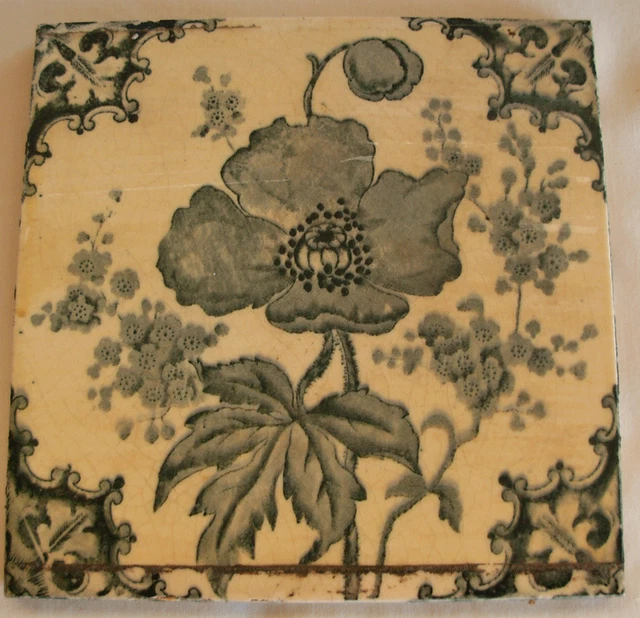 Antique Art Nouveau English Tile