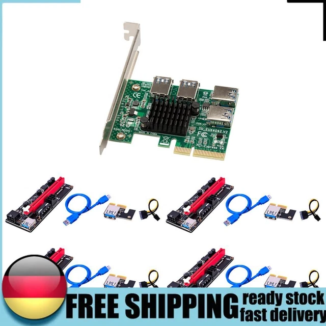 PCI-E 1x to 16x USB3.0 GPU Riser Extender Adapter Card Board Cable