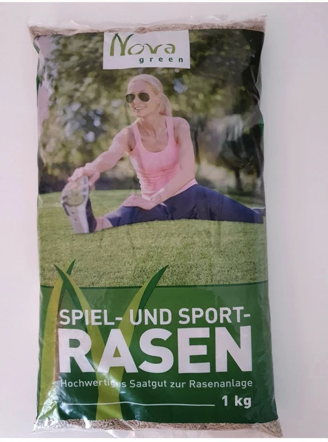 PREMIUM RASENSAMEN VON Novagreen Spiel und Sportrasen 1kg
