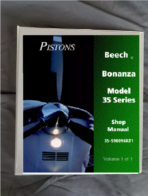 Beechcraft Bonanza v35 v35a v35b  Service Shop Repair manual in binder