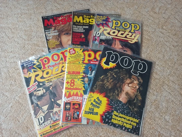 Pop Rocky Freizeitmagazin Musikmagazine 70er Jahre 6 Hefte