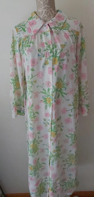 Abito da notte lungo vintage anni '60 rosa e giallo floreale floreale camicetta filmaid taglia M