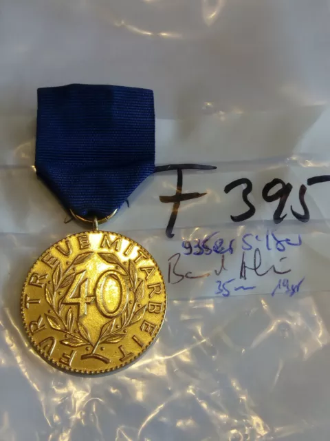 Medaille Verband Deut. Feinmech u Optischen Industr 40Jahre 935er Silber (F395)