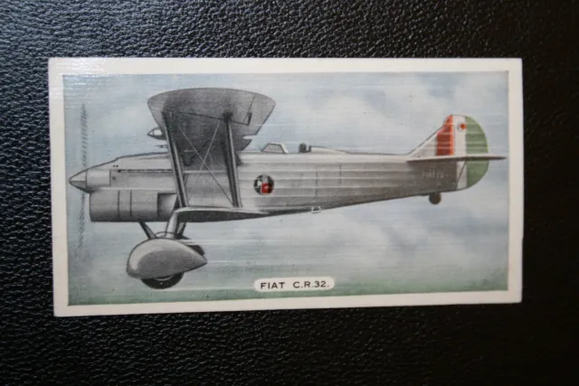 FIAT CR32   Italian Fighter  Regia Aeronautica   Vintage 1935 Card  CD21MS 2