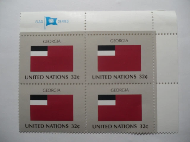 Stampmart : United Nations Flag Georgia Block Of Four ( B/4 ) Mnh Stamps