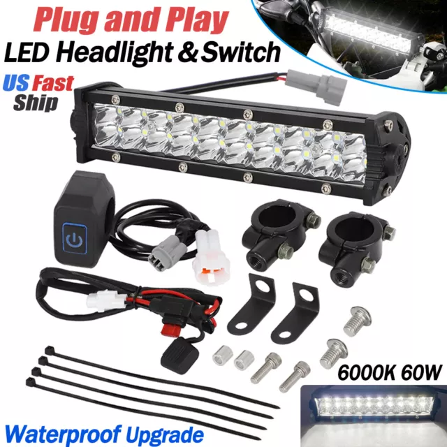 LED Headlight Kit & Switch For Yamaha TTR110E YZF450 YZ125 YZ250 YZ450 WR250/450